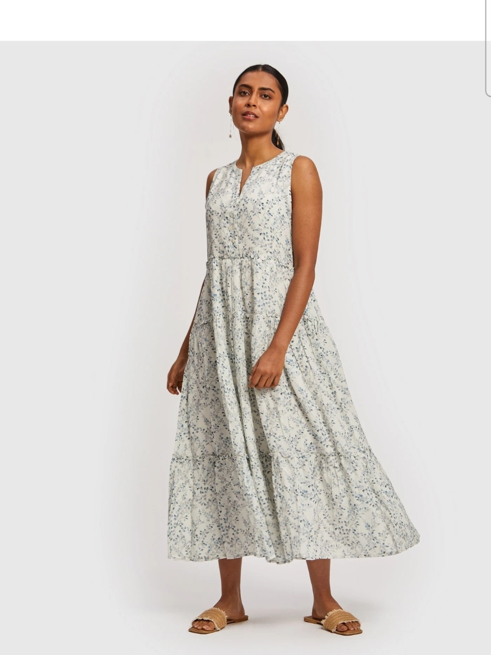 Reistor The Perfect Resort Sleeveless Floral Maxi Dress Medium